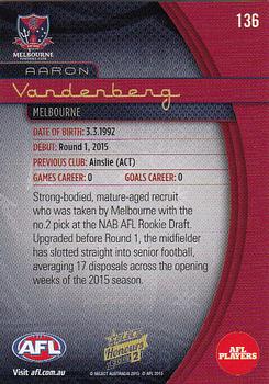 2015 Select AFL Honours Series 2 #136 Aaron Vandenberg Back